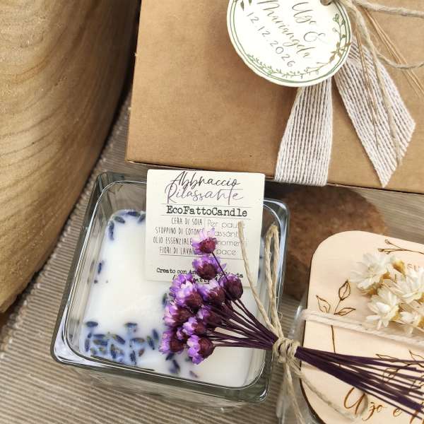 bomboniera candela battesimo